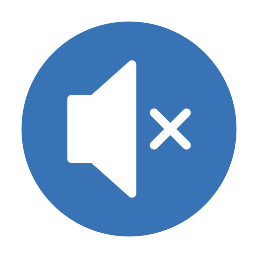 Mute button Generic Blue icon