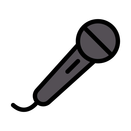 mikrofon Vector Stall Lineal Color ikona