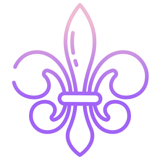 fleur de lis Icongeek26 Outline Gradient ikona