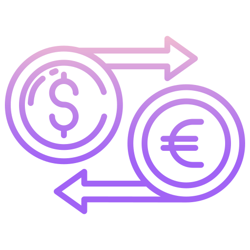 Обмен валют Icongeek26 Outline Gradient иконка