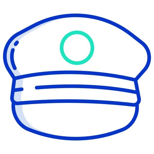 sombrero de piloto Icongeek26 Outline Colour icono