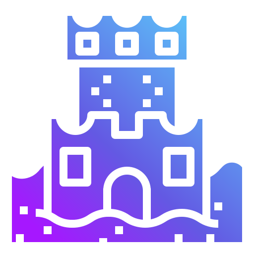 zamek z piasku Generic Flat Gradient ikona