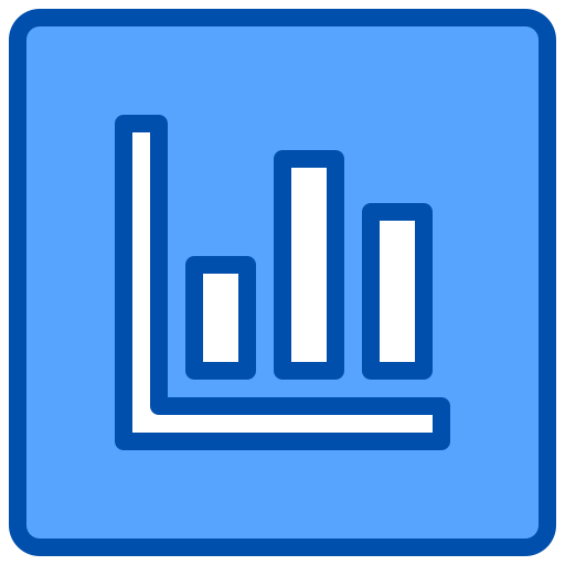 gráfico de barras xnimrodx Blue Ícone