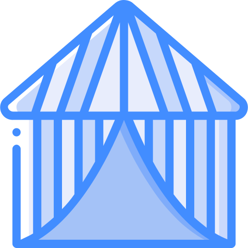 Circus tent Basic Miscellany Blue icon