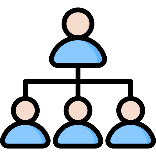 struktura organizacyjna Generic Outline Color ikona
