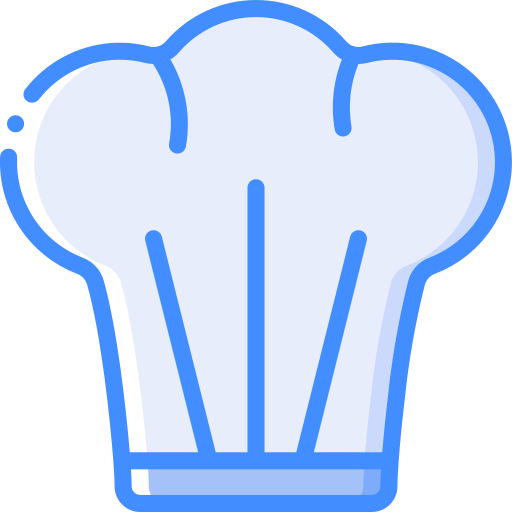 czapka szefa kuchni Basic Miscellany Blue ikona