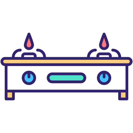 Gas stove Generic Outline Color icon