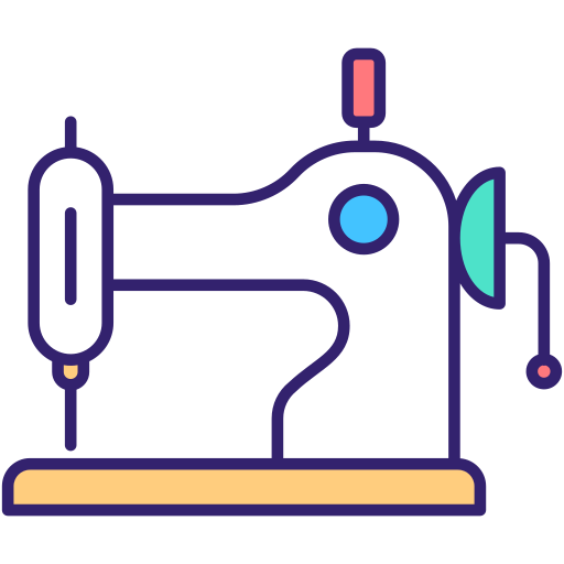 máquina de coser Generic Outline Color icono