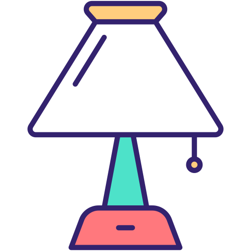 Table lamp Generic Outline Color icon