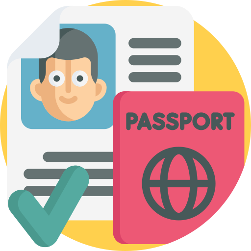 paszport Detailed Flat Circular Flat ikona