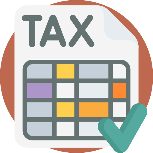 Tax Detailed Flat Circular Flat icon
