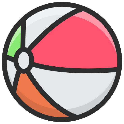 пляжный мяч Generic Outline Color иконка