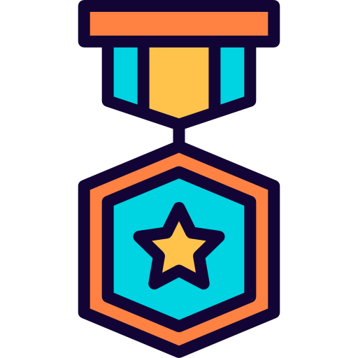 medal Becris Lineal color ikona