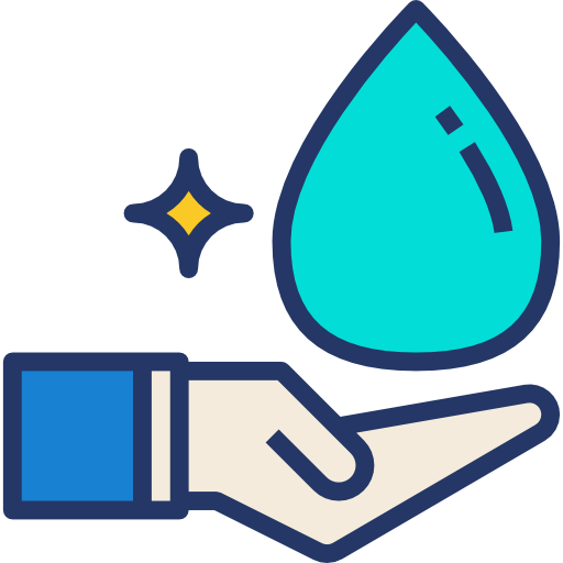 ahorrar agua Becris Lineal color icono