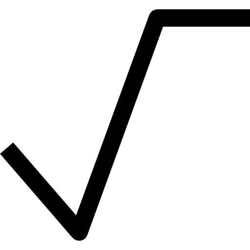 pierwiastek kwadratowy Roundicons Premium Lineal ikona