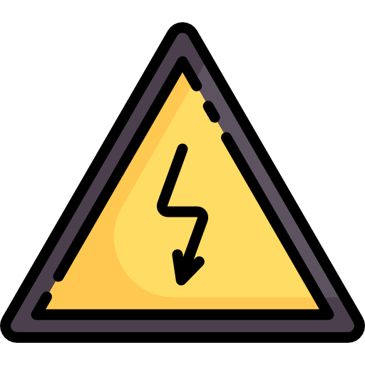 Electrical danger sign Special Lineal color icon