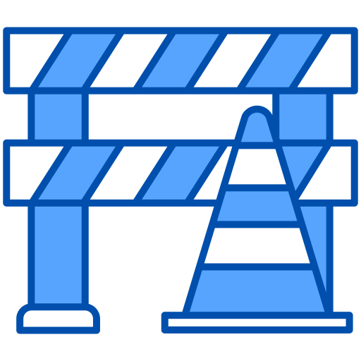barrera de tráfico Generic Blue icono