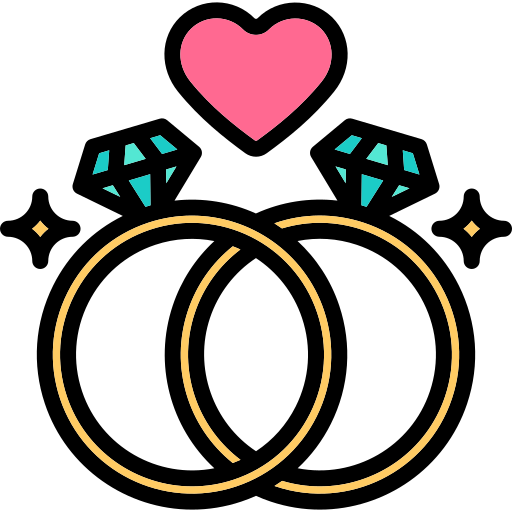 Wedding rings Generic Outline Color icon