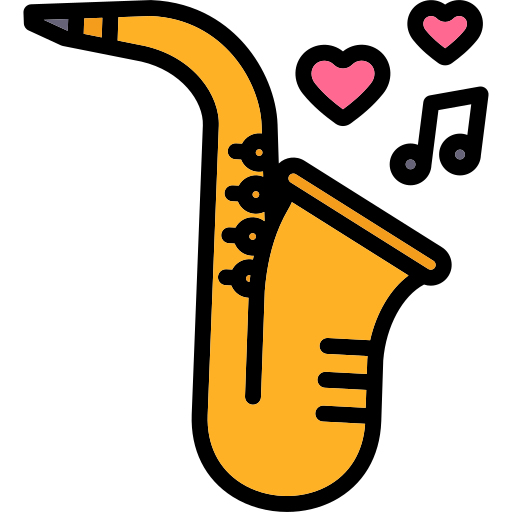 saxofón Generic Outline Color icono