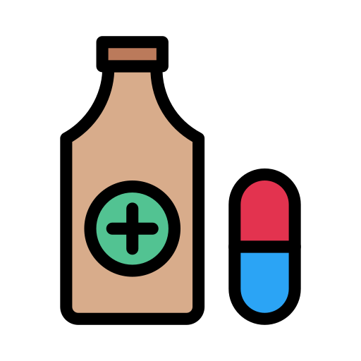 medicamento Vector Stall Lineal Color icono