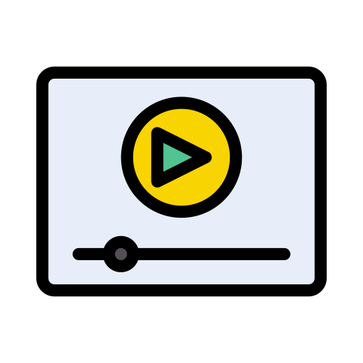 Online video Vector Stall Lineal Color icon