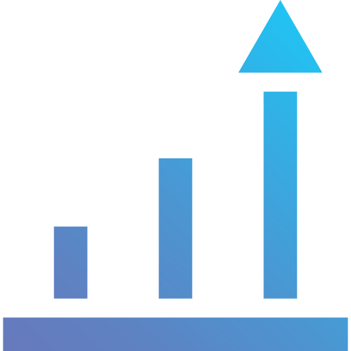 tabla de crecimiento Generic Flat Gradient icono