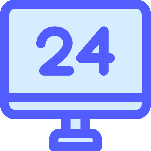 24 horas Generic Blue icono