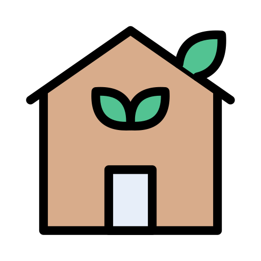 ekologiczny dom Vector Stall Lineal Color ikona