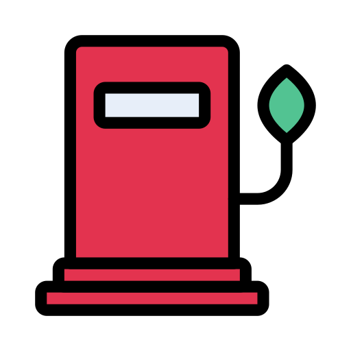 gasolinera Vector Stall Lineal Color icono