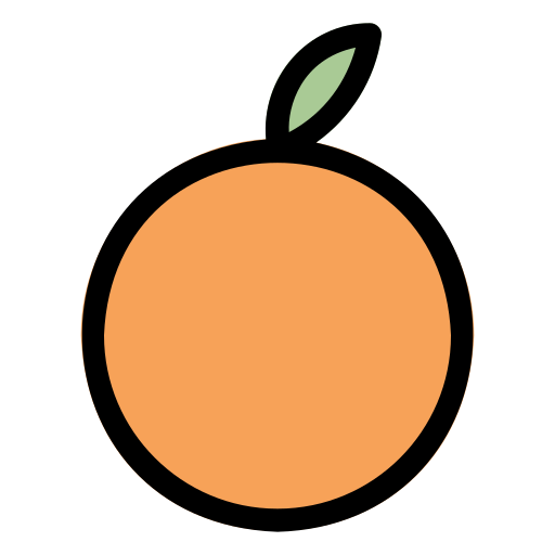 апельсин Generic Outline Color иконка