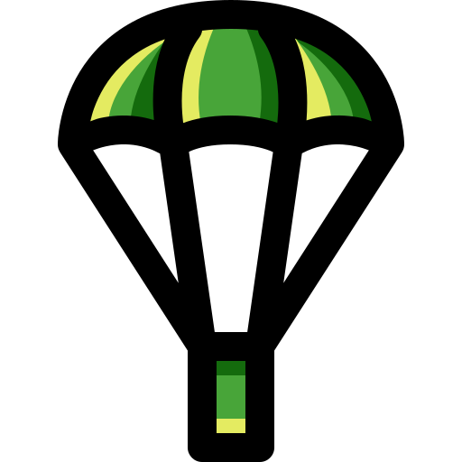 spadochron Generic Outline Color ikona