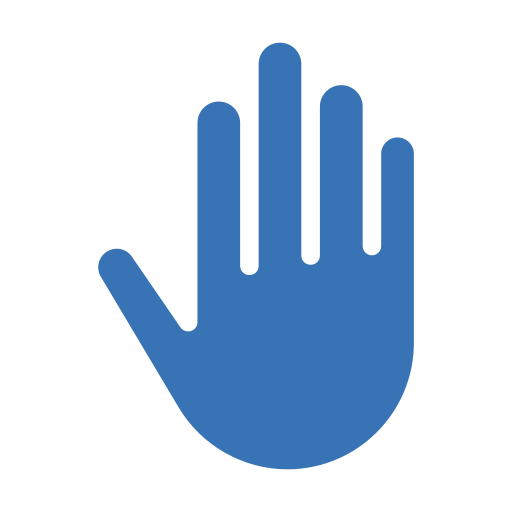geste de la main Generic Blue Icône