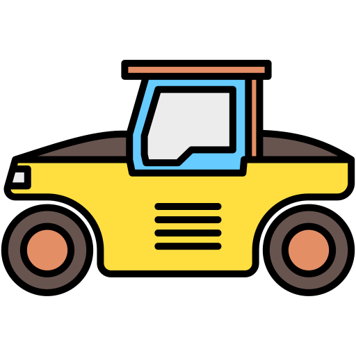 Road roller Generic Outline Color icon