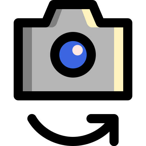 girar cámara Generic Outline Color icono