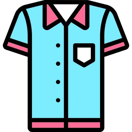 camiseta de manga corta Generic Outline Color icono