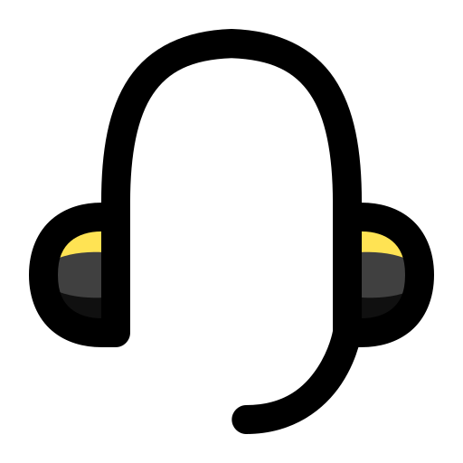 ヘッドセット Generic Outline Color icon