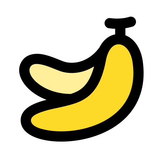 banane Generic Outline Color Icône