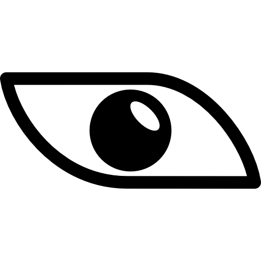 olho inclinado  Ícone