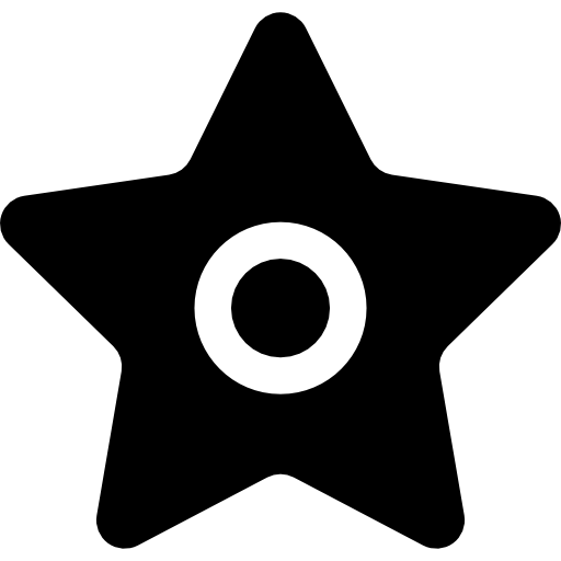 estrela com um círculo  Ícone