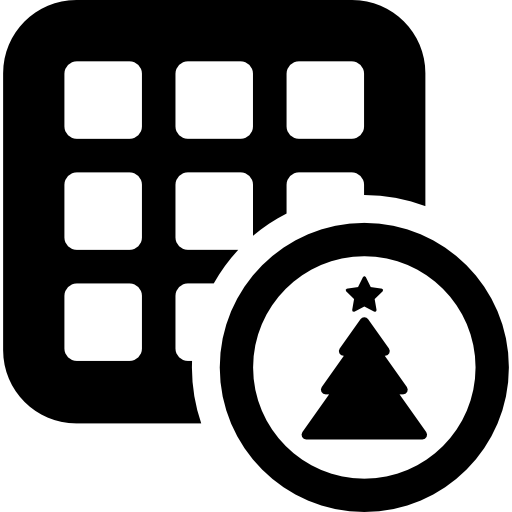 Блок и новогодняя елка  иконка