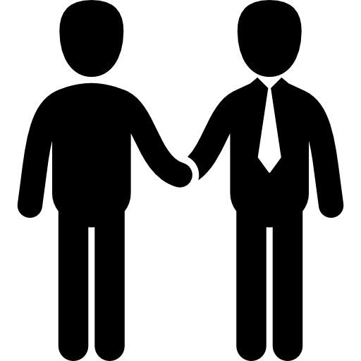 Businessmen shake hands  icon