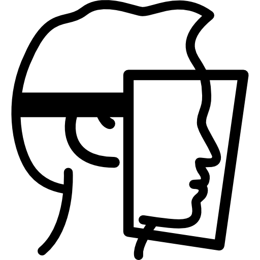 protección facial  icono