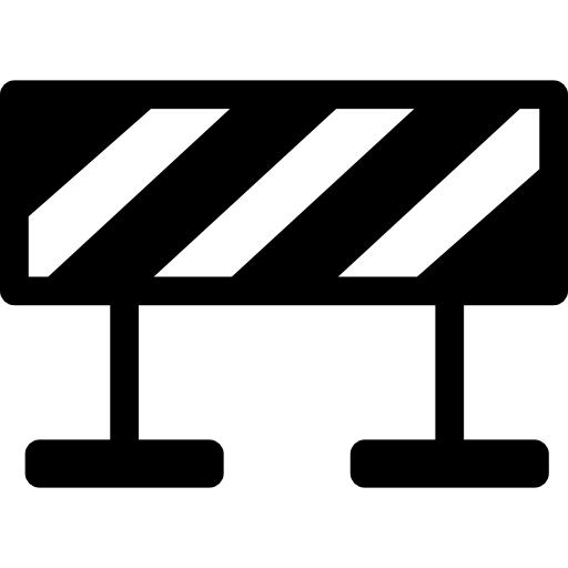 Construction barrier  icon