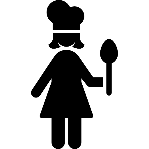 vrouwelijke kok  icoon