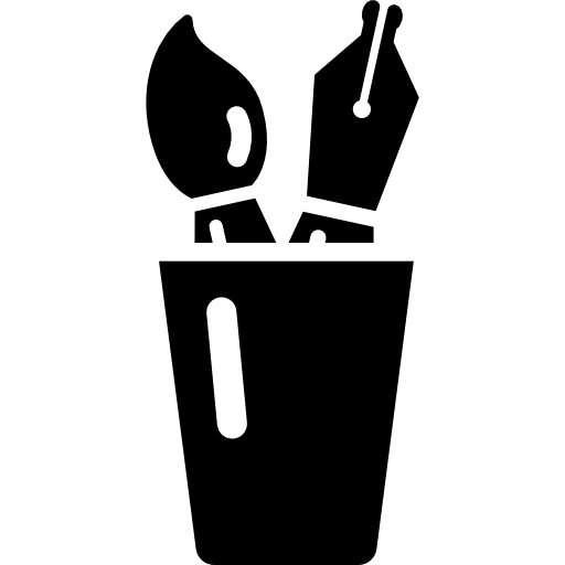 Brush and quill pen  icon