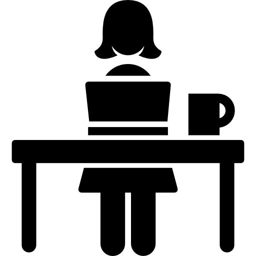 Woman in office  icon