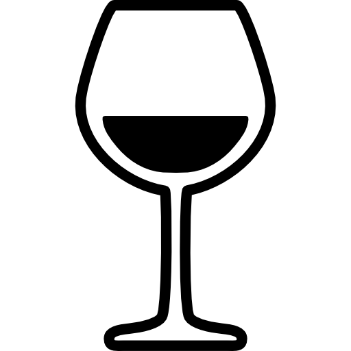 glas met wijn  icoon