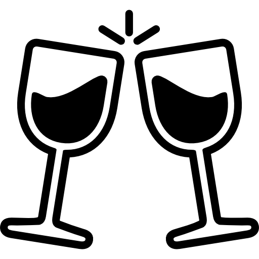 Glasses with wine  icon
