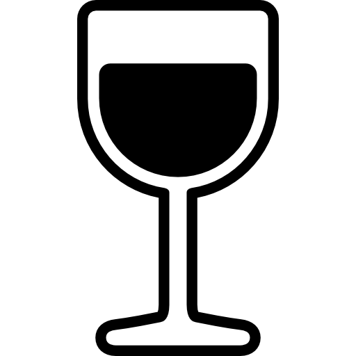 Glass with wine  icon