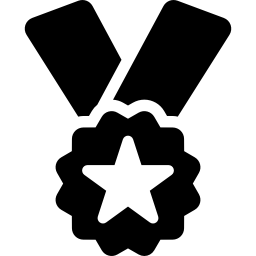 medalla con estrella  icono